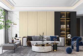 盐城轻奢风格-客厅