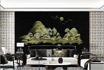 盐城森佰汇航空纤维墙咔（湖光山色）